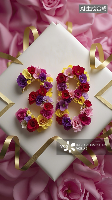 【AI数字艺术】38节鲜花背景图片素材