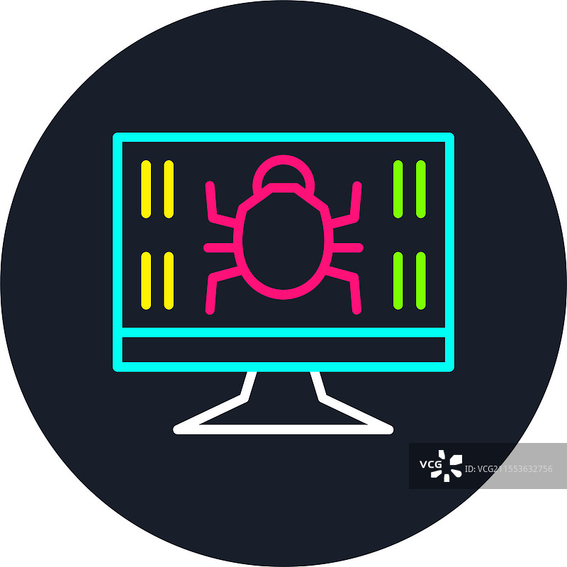 多色虫子图标图片素材