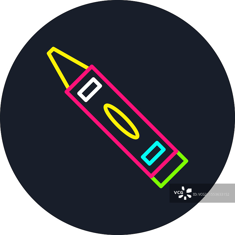 多色蜡笔线条图标图片素材