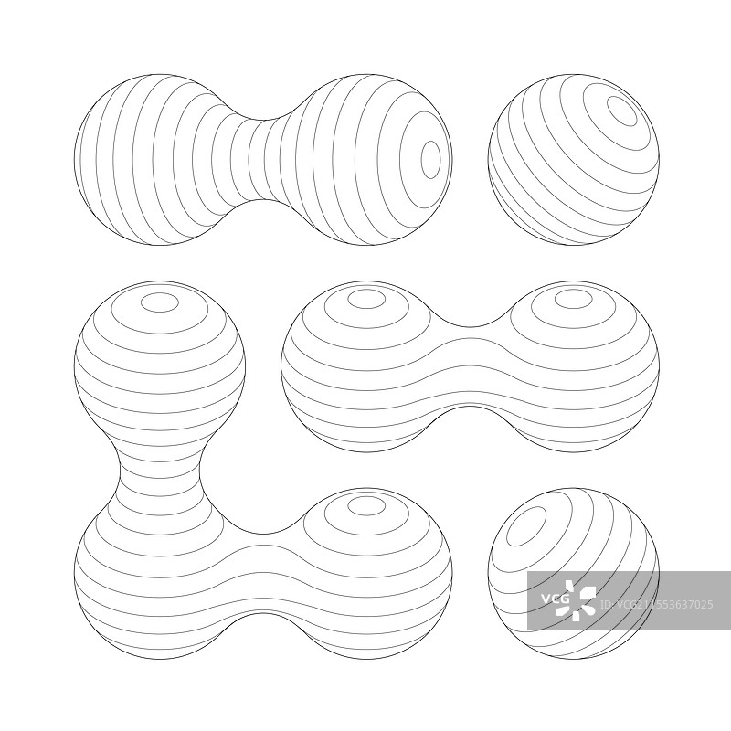 科技元球抽象线框3D图片素材