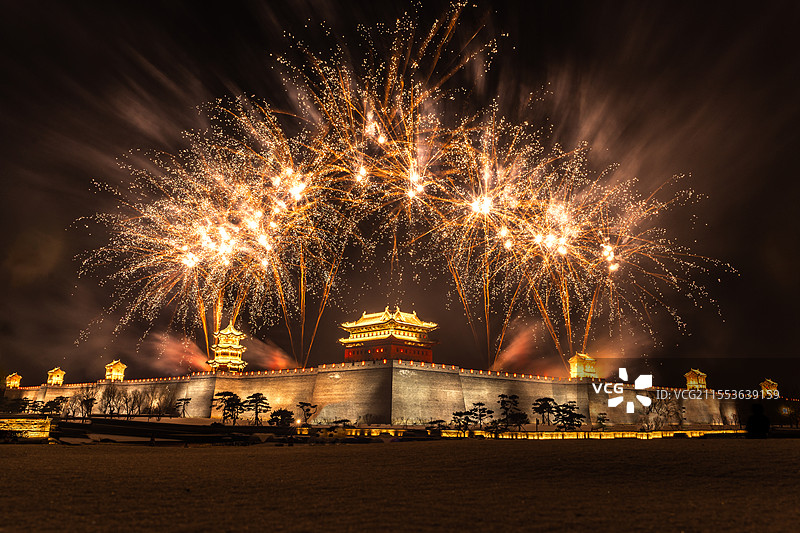 太原古县城烟花图片素材