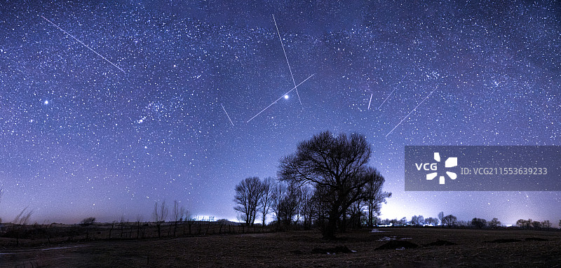 象限仪座流星雨图片素材