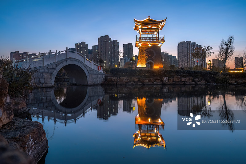 河南省信阳市息县龙湖公园景观图片素材