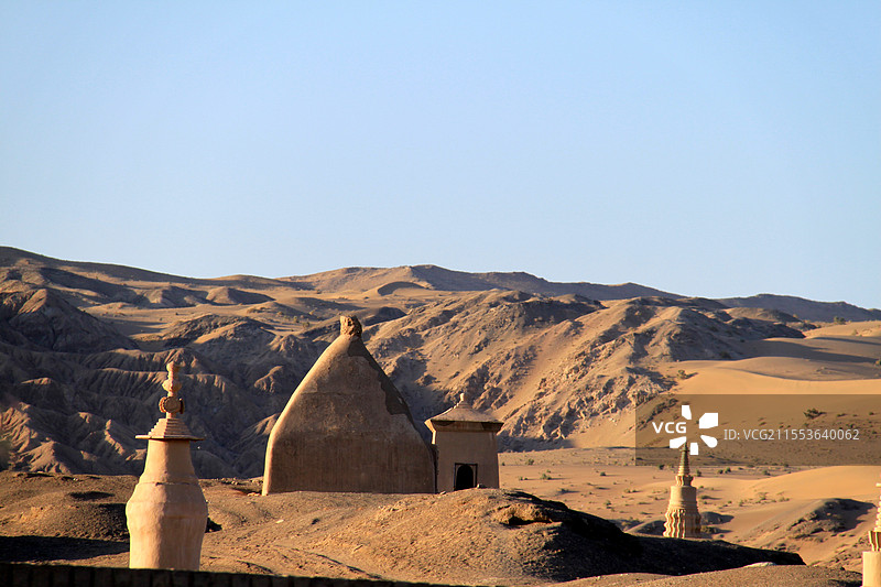 甘肃敦煌石窟风景区图片素材