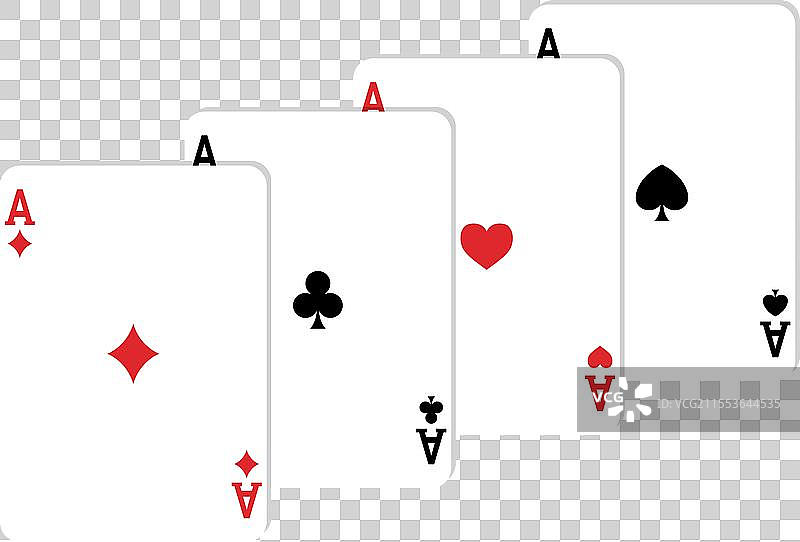 一副扑克牌中的四张王牌图片素材