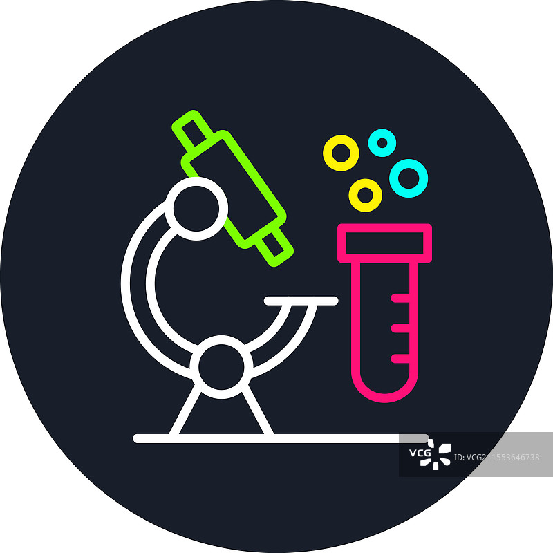 实验室线条多彩图标图片素材
