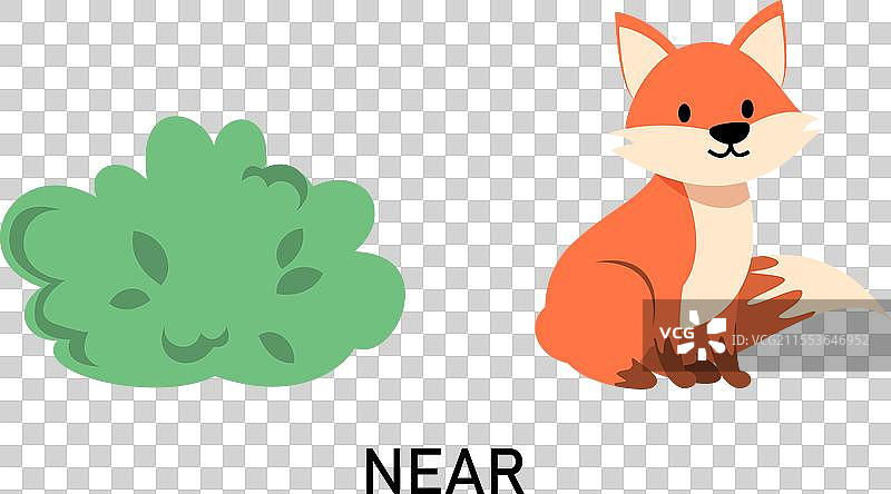 狐狸坐在灌木丛旁图片素材