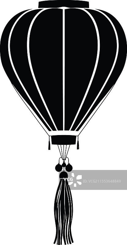 中国纸灯笼剪影图片素材