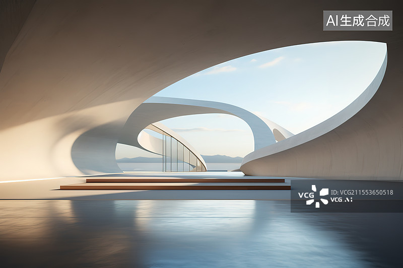【AI数字艺术】建筑空间图片素材