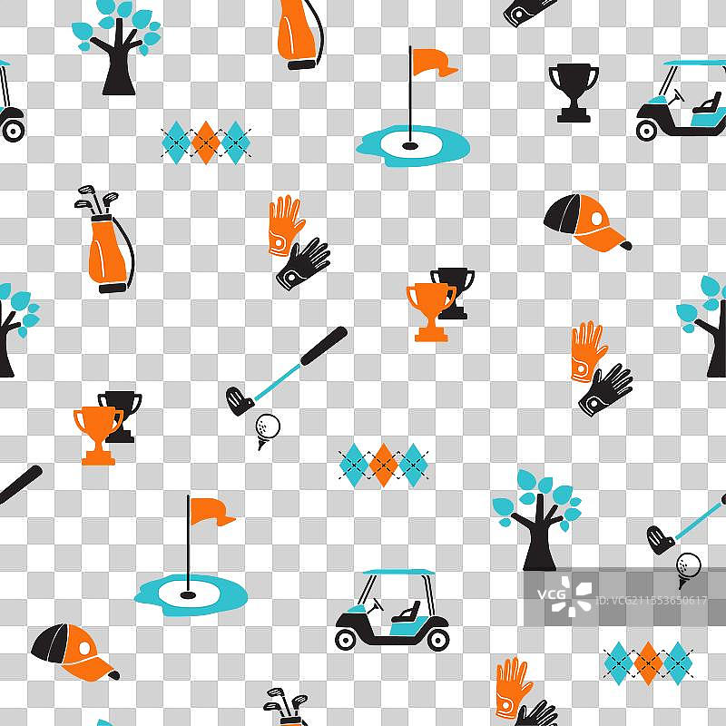 高尔夫球场时尚运动时光幸福图案图片素材