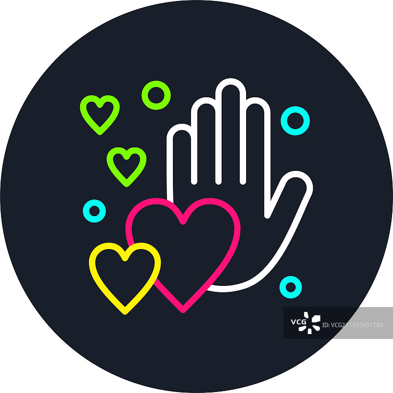 志愿者热线多色图标图片素材