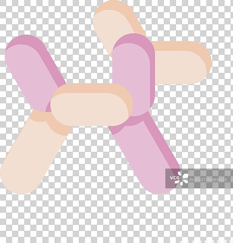 与游行象征相关的气球狗图标扁平设计图片素材