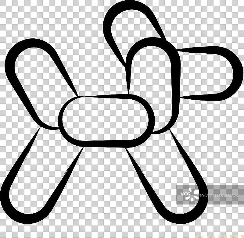 与游行相关的气球狗图标，象征着手势图片素材