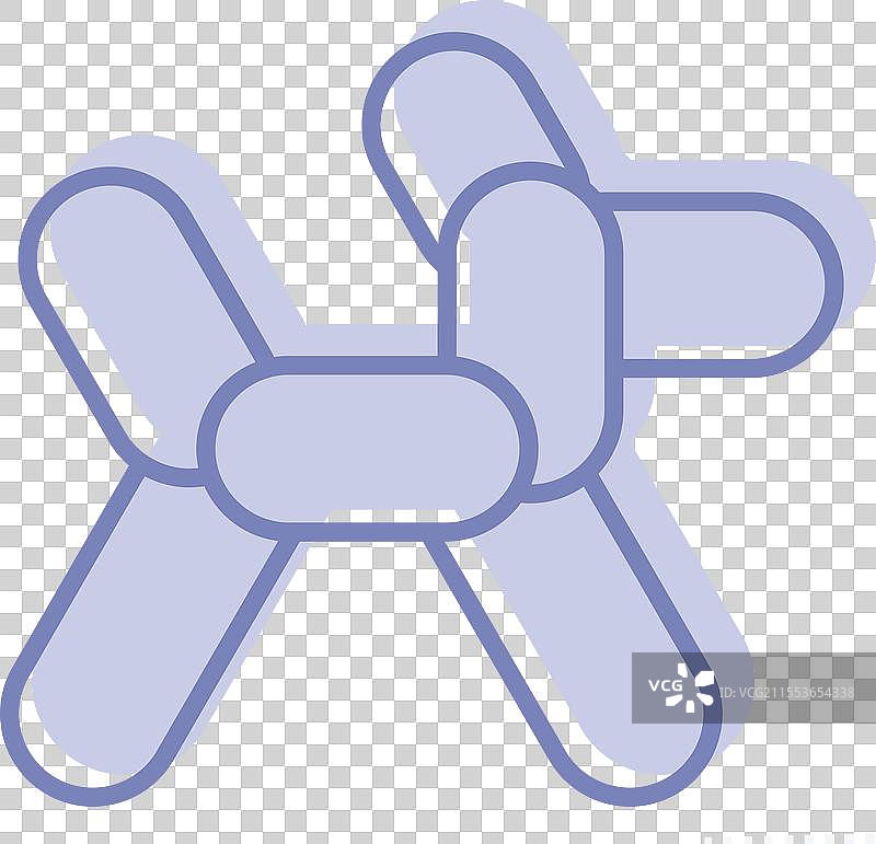 与游行相关的双色气球狗图标图片素材