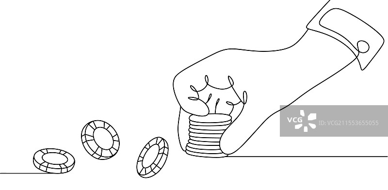 发牌者的手图片素材