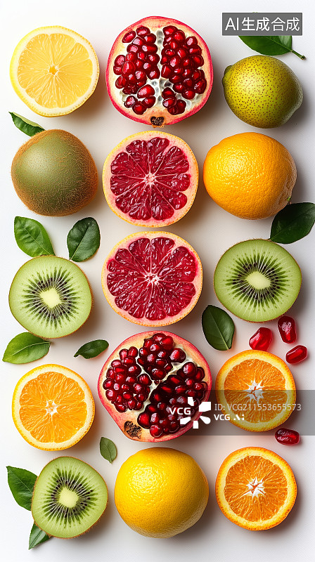 【AI数字艺术】健康新鲜的水果图片素材