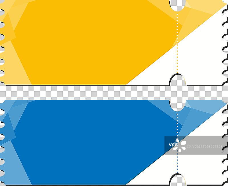 3D风格的空白优惠券表格票据图片素材