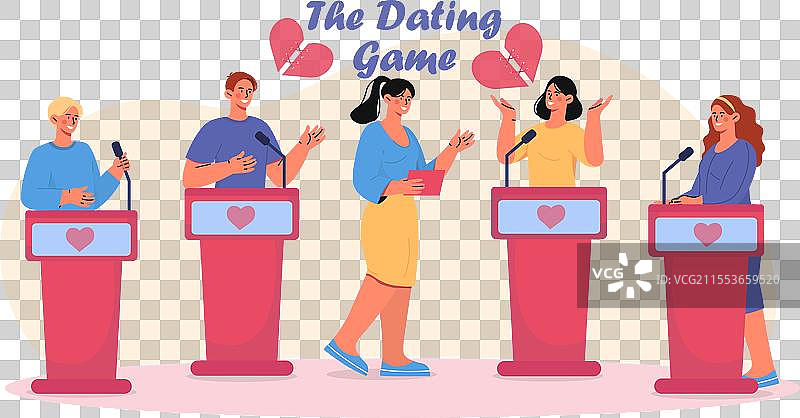约会游戏概念图片素材