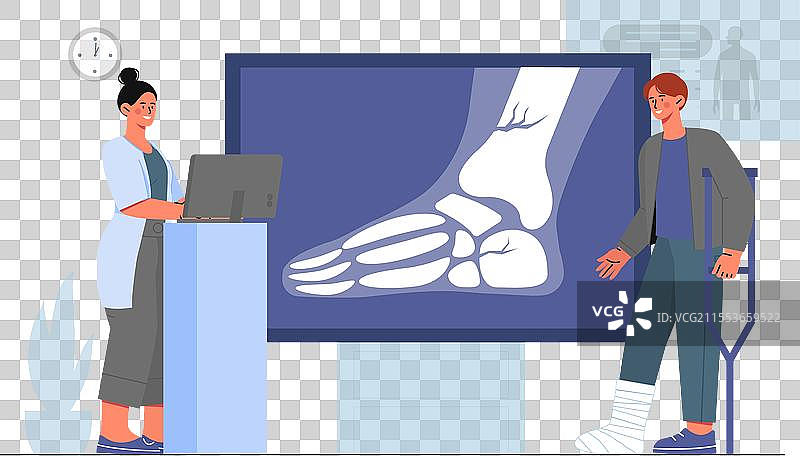 创伤医生与患者图片素材