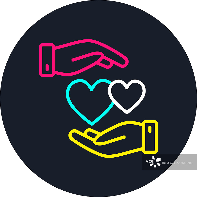 慈善热线多色图标图片素材