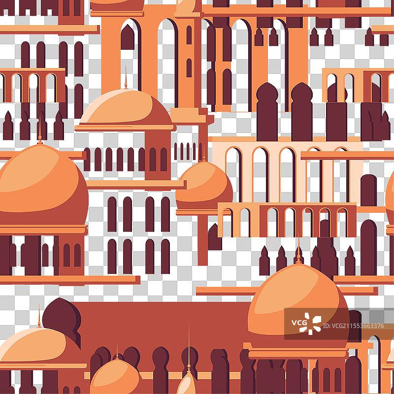 中东建筑立面的图案图片素材