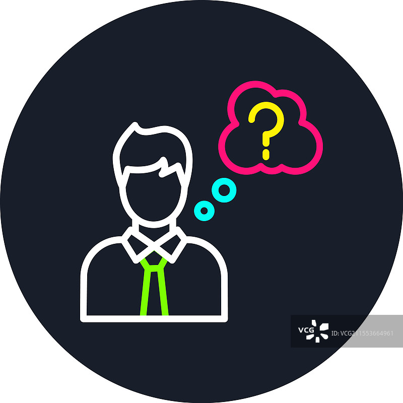 创意线条多彩图标图片素材