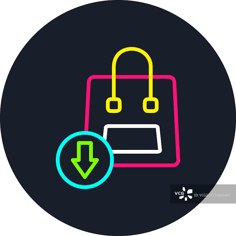 多色图标的订单线图片素材