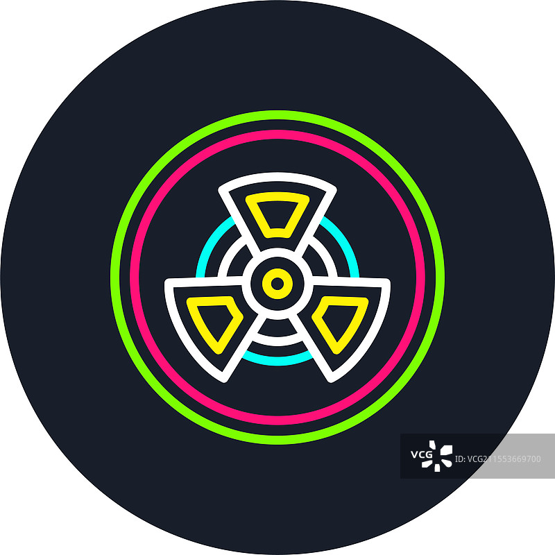 辐射线多色图标图片素材