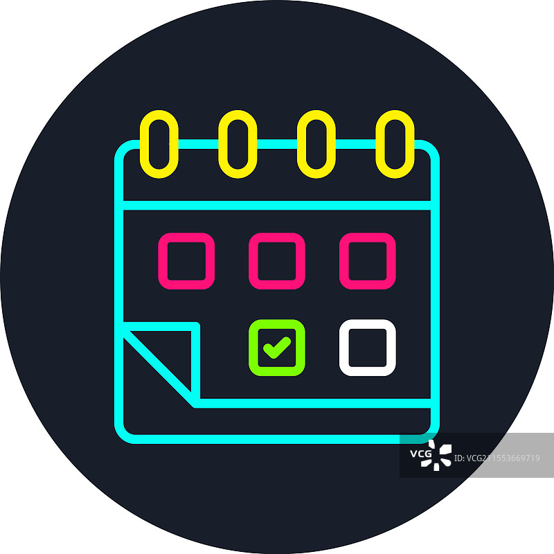 日程安排线多色图标图片素材