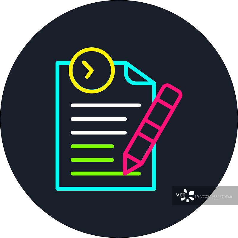 多色账单线条图标图片素材