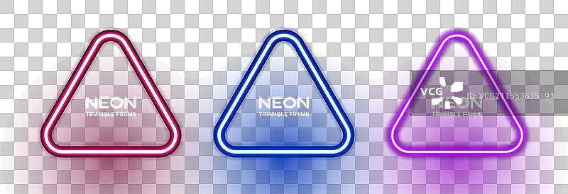 霓虹灯三角形图片素材