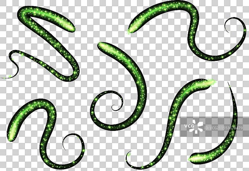 魔法漩涡系列绿色光轨图片素材