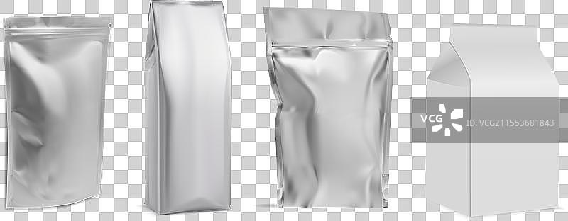 食品袋模板咖啡铝箔包装样机图片素材