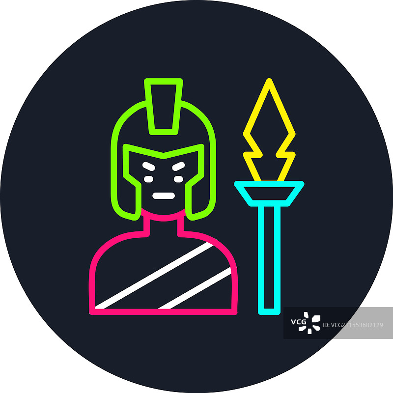 阿瑞斯线多色图标图片素材