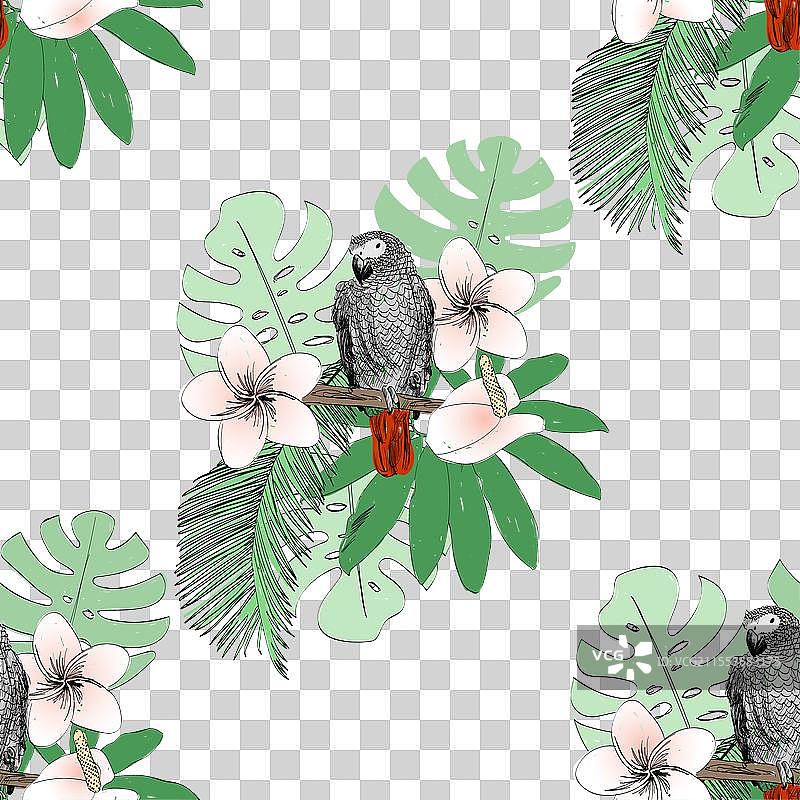 热带无缝图案图片素材