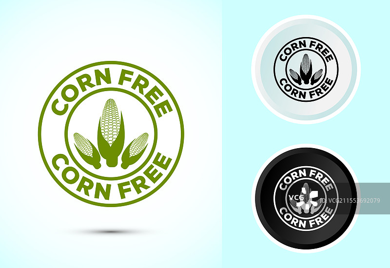 无玉米成分图标设计，自然产品过敏原图片素材