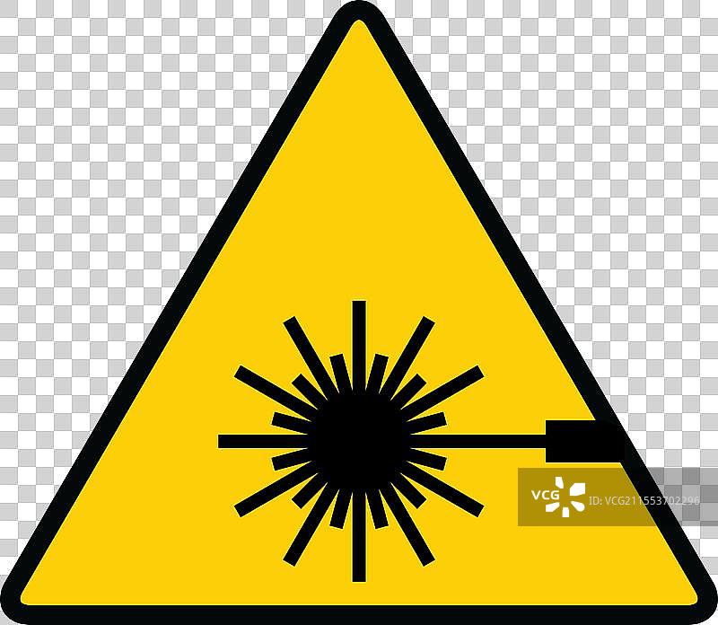激光辐射危险标签图标安全图片素材
