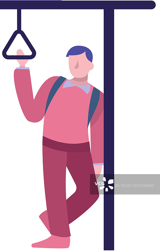 公共城市交通乘客扁平图标图片素材