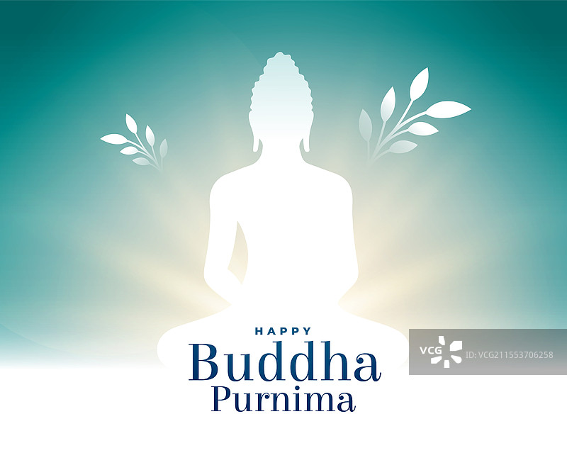 印度节日佛陀普尔尼玛或卫塞节祝福图片素材