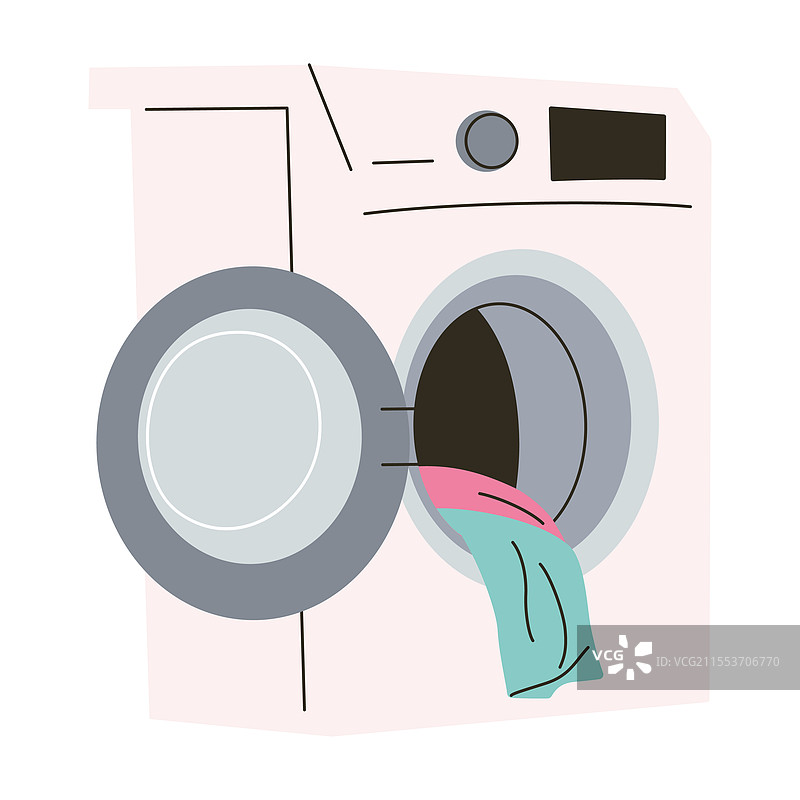 洗衣机的平面图图片素材