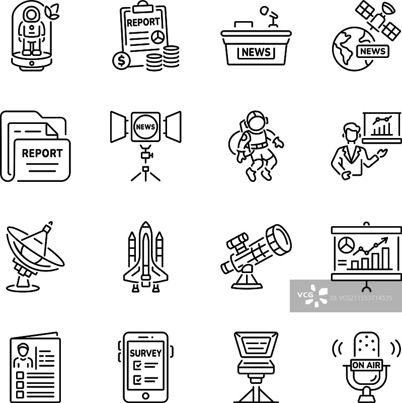 线性风格空间报告与分析集图片素材