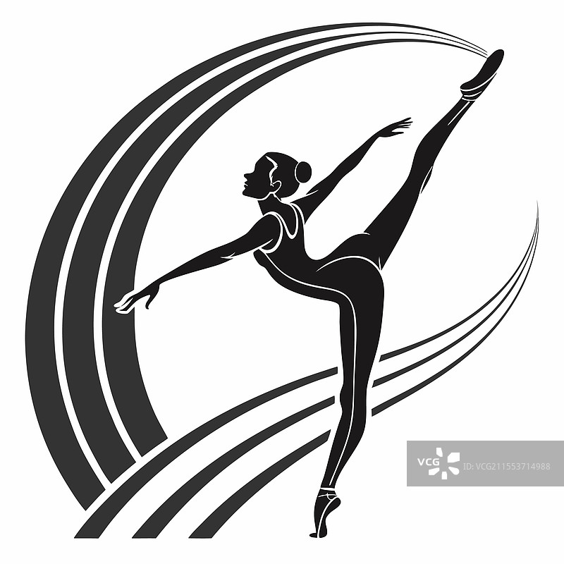 优雅的舞者几何设计图片素材