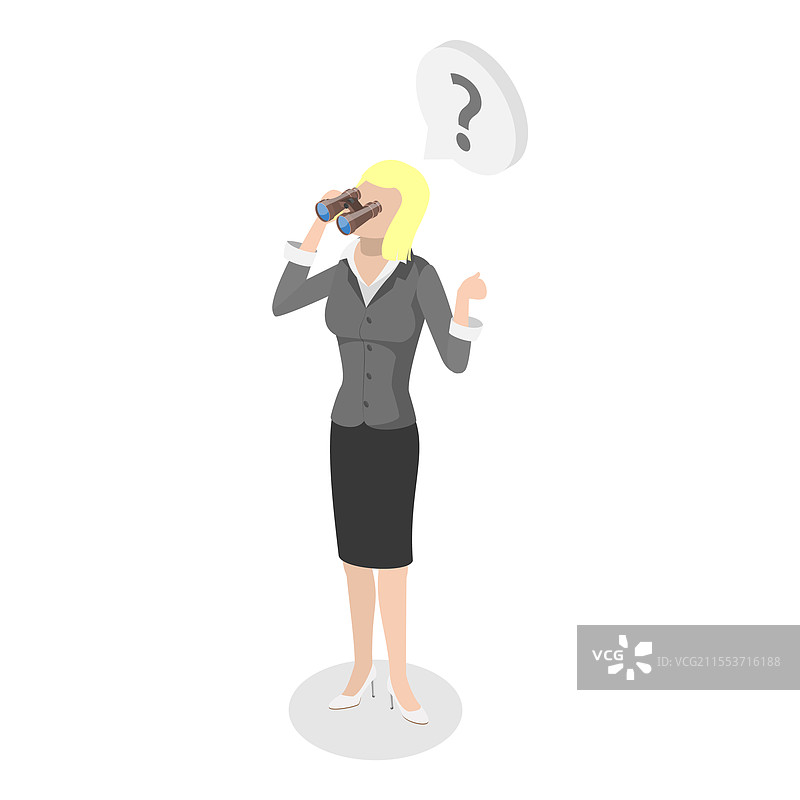 坏的三维等距平面图图片素材