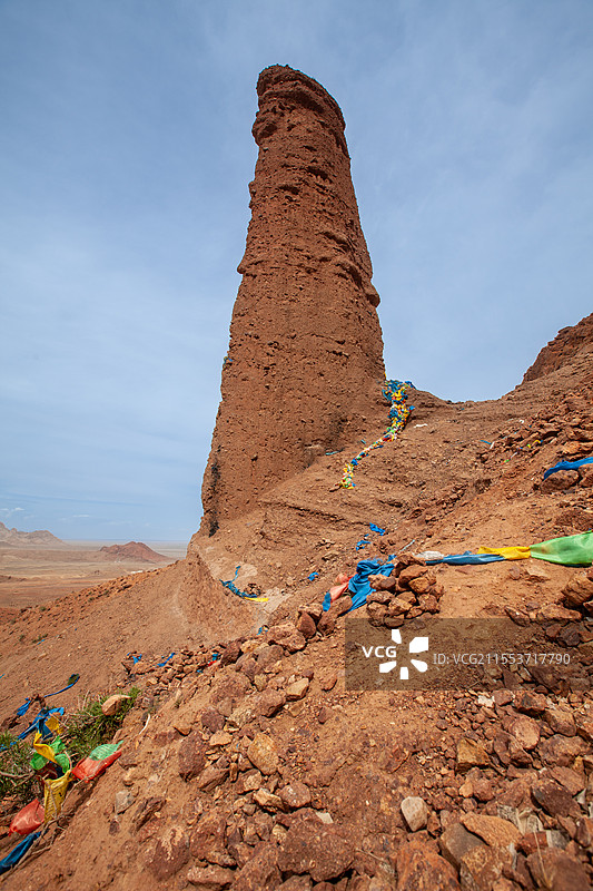阿拉善左旗敖伦布拉格人根峰风景图片素材