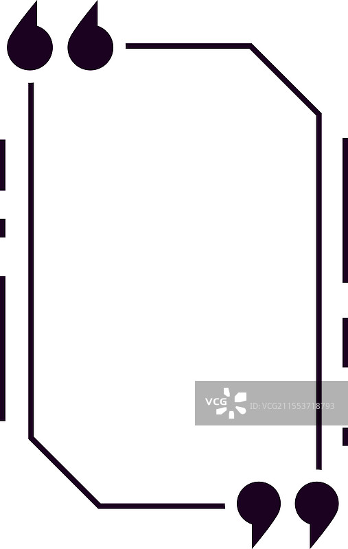 黑色引号框住一个空白空间图片素材