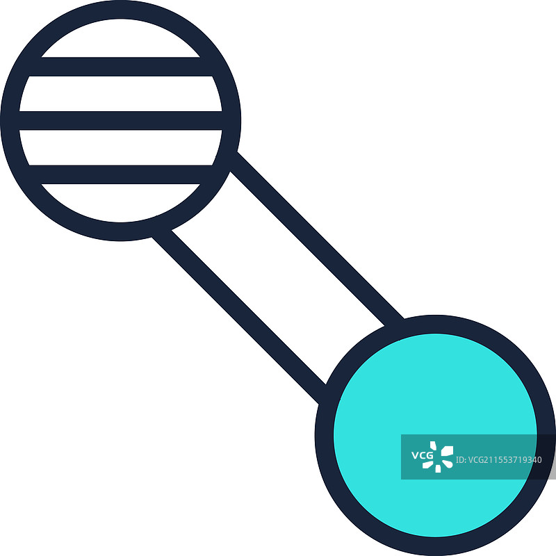 化学键的极简主义表现图片素材