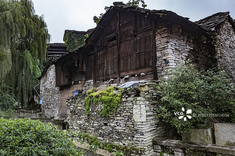 贵州安顺天龙屯堡古镇，明朝屯兵的地方，有沈万三故居、石屋等古迹图片素材