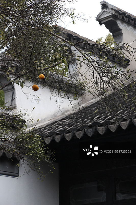 无锡薛家花园古建筑屋檐图片素材