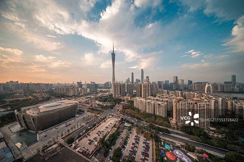 广州艺术博物院和广州地标建筑图片素材