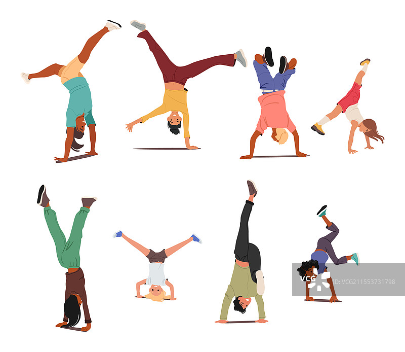 成人和儿童卡通角色图片素材